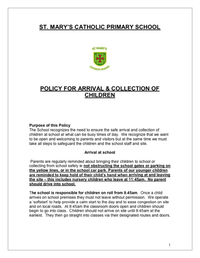 Arrival and Collection Policy